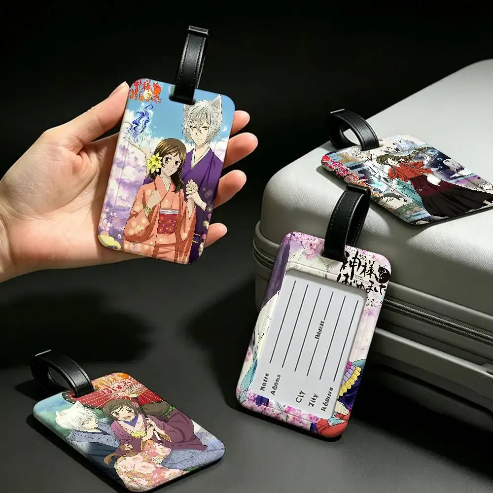 étiquette de bagage portable anti-perte anime k-kamisama kiss magazine, étui de carte d'informations en pvc, étiquette de voyage pour valise et sac à dos