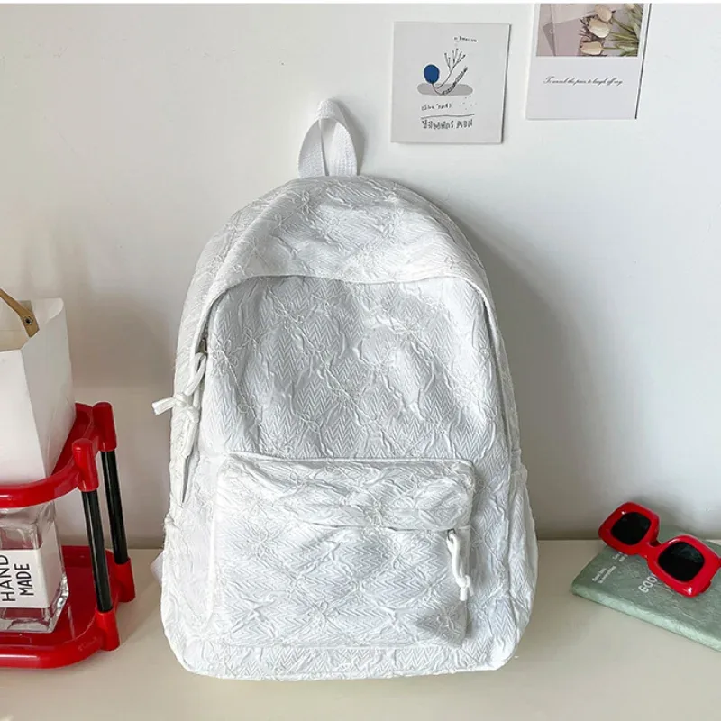 sac à dos d'étudiant imprimé grande capacité, motif papillon mignon et nœud, sac d'école tendance, esthétique décontractée, sac de voyage, sac à dos vintage