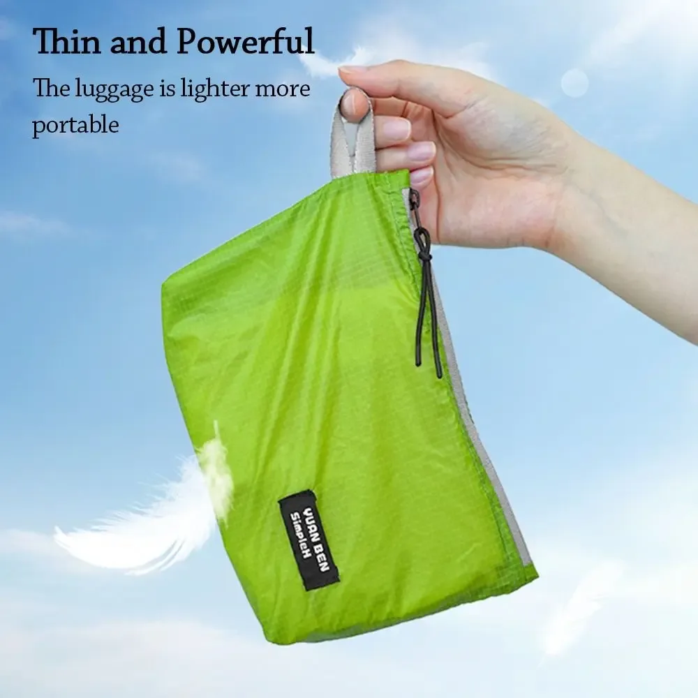sac de rangement pour bagages recouvert de silicone, sac de rangement de voyage multifonctionnel ultra léger, sac de rangement de voyage haute capacité jaune orange