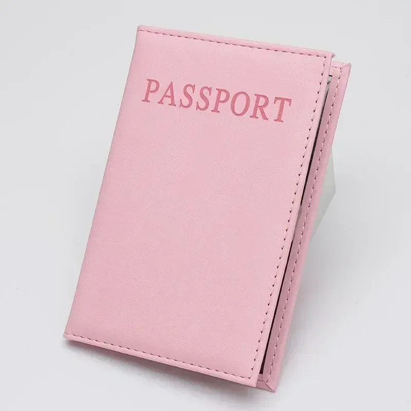 1pc mode nouveau pu femmes porte-passeport couple modèles filles voyage passeport couverture unisexe porte-carte homme porte-carte portefeuille