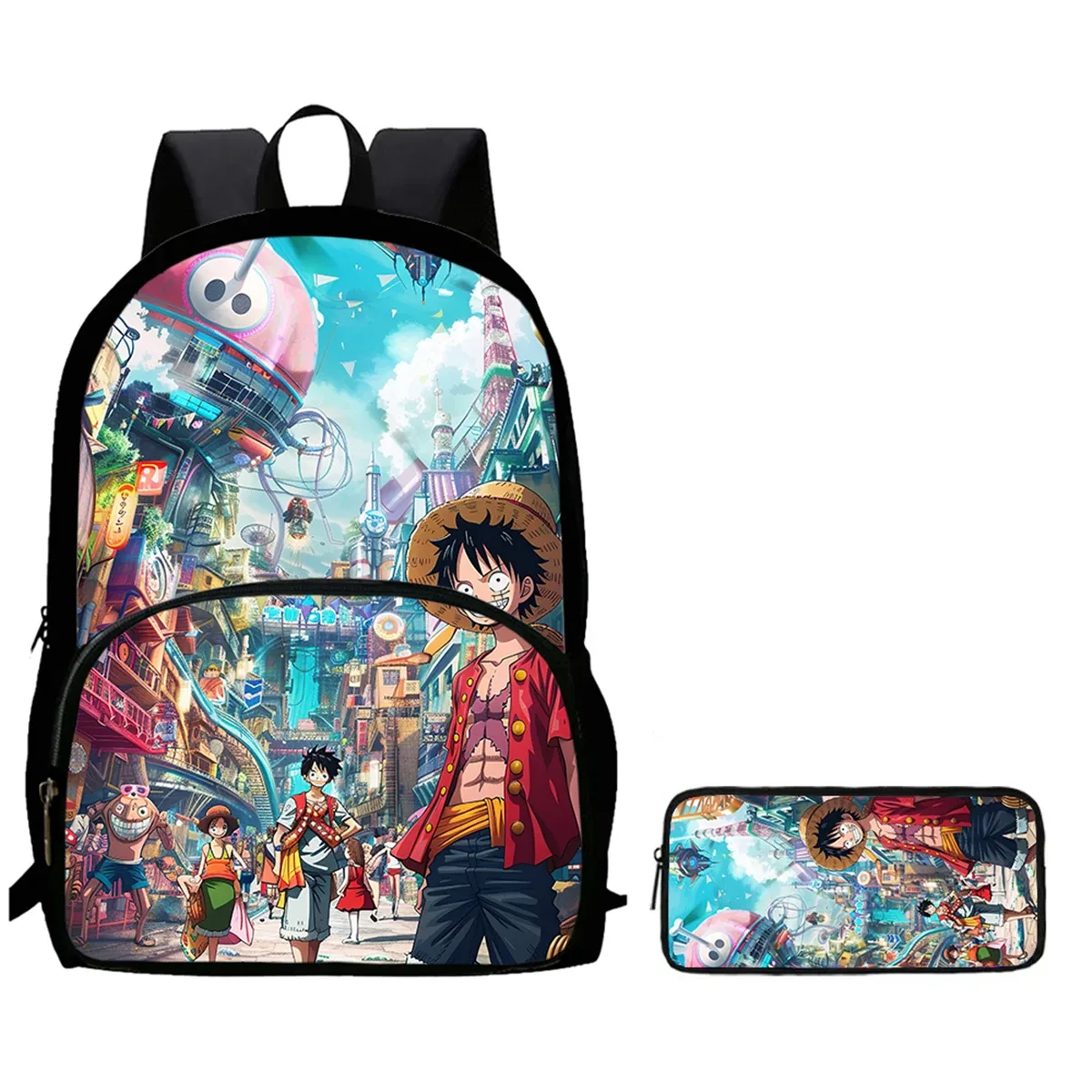 sac à dos scolaire léger 2-en-1 avec poche avant et trousse à crayons, sac à dos unisexe durable pour garçons et filles de 6 à 10 ans