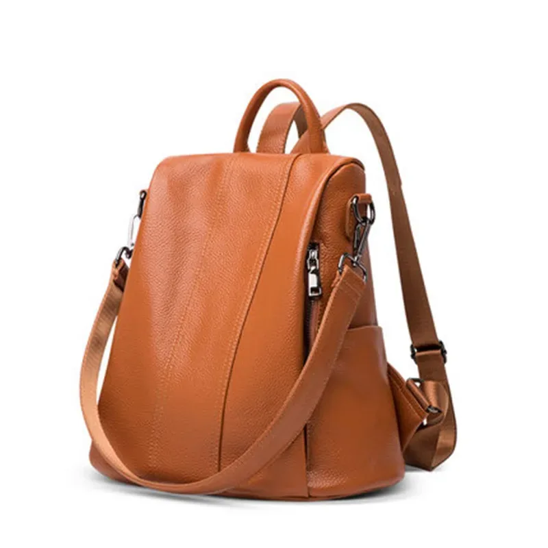 xmessun nouveau sac à dos en cuir souple pour femmes, sac de voyage de grande capacité à double épaule de haute qualité pour femmes