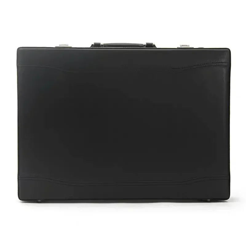 porte documents cuir blanc gris loose 17 pouces poignée loquet valise rectangulaire trousse affaires pods compact cuirs polyester pu