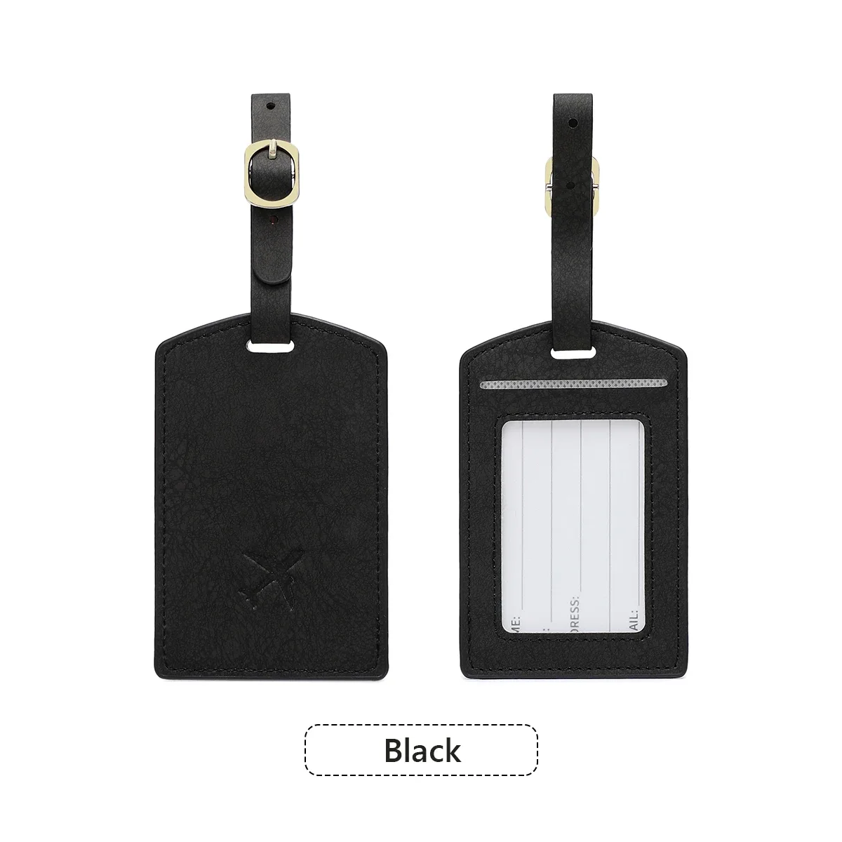 étiquette de bagage en cuir pu anti-perte, 1 pièce, étui de protection de bagage pour valises et sacs de voyage, accessoires de voyage pour hommes et femmes