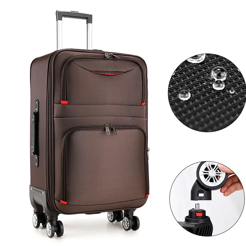 valise de voyage grande capacité, sac à roulettes imperméable en oxford, roulettes universelles, 20 pouces, bagage cabine