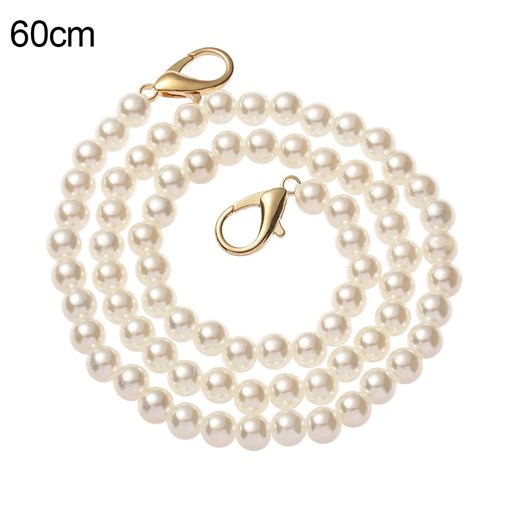 chaîne sac perle imitation blanc ornement mode remplacement personnalisable accessoire voyage finition élégante multiples tailles disponibles