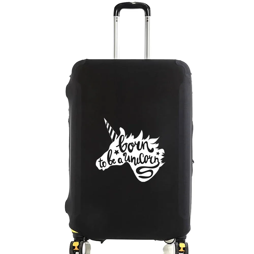 juste de bagage unisexe avec motif de série d'images blanches, sacs à poussière élastiques, valise à roulettes, étui à la mode, accessoires de voyage, 18 "-28"