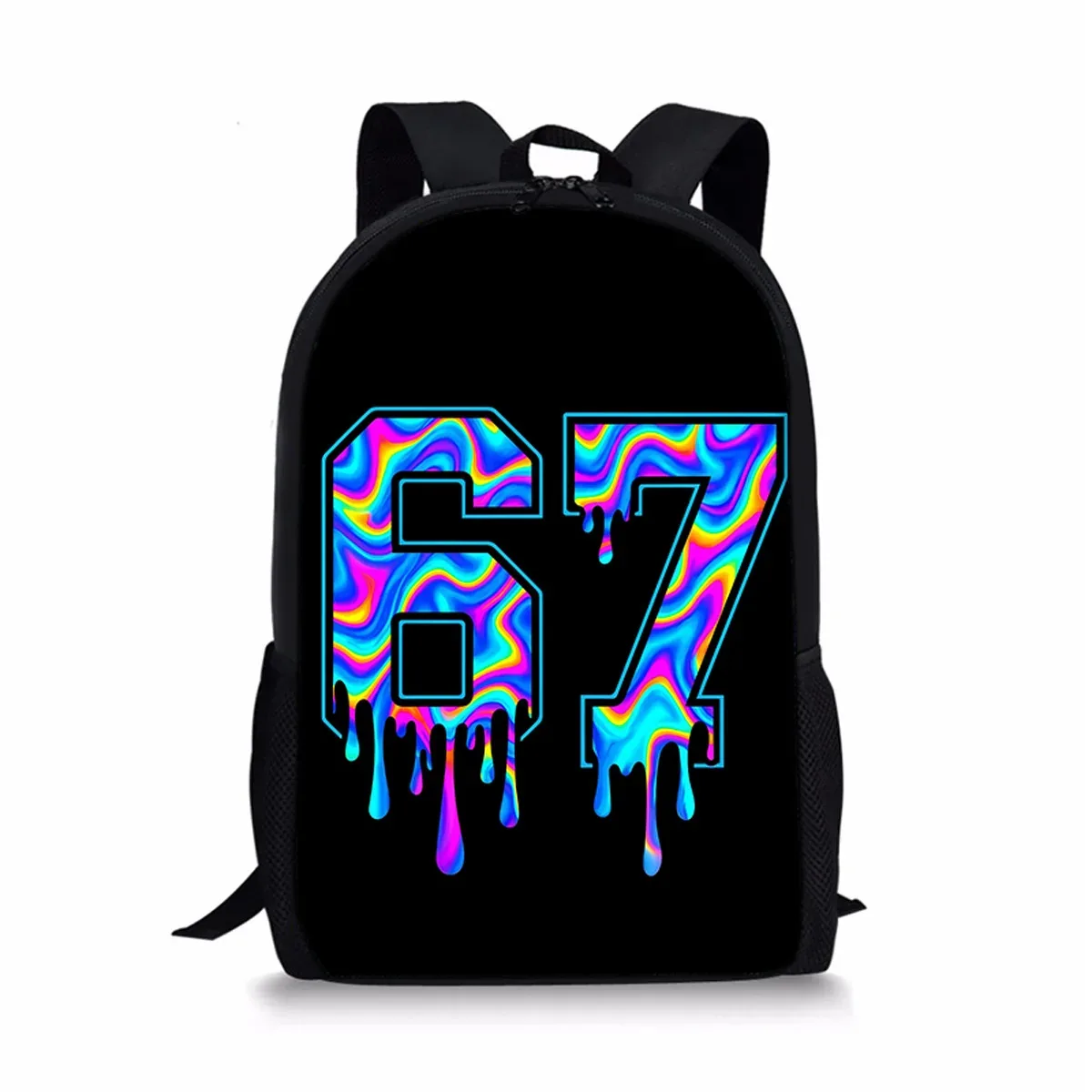 sacs à dos classiques populaires et amusants 67 six sept pour écoliers, sacs d'école imprimés en 3d, sacs à dos oxford imperméables pour garçons/filles, sacs à dos pour ordinateur portable