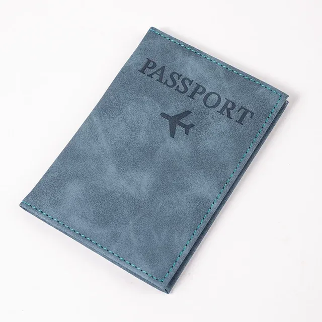 couverture de passeport en cuir pu pour hommes et femmes, étui de passeport de voyage avec carte du monde, organisateur-porte-carte de protection, couvertures de documents d'identité