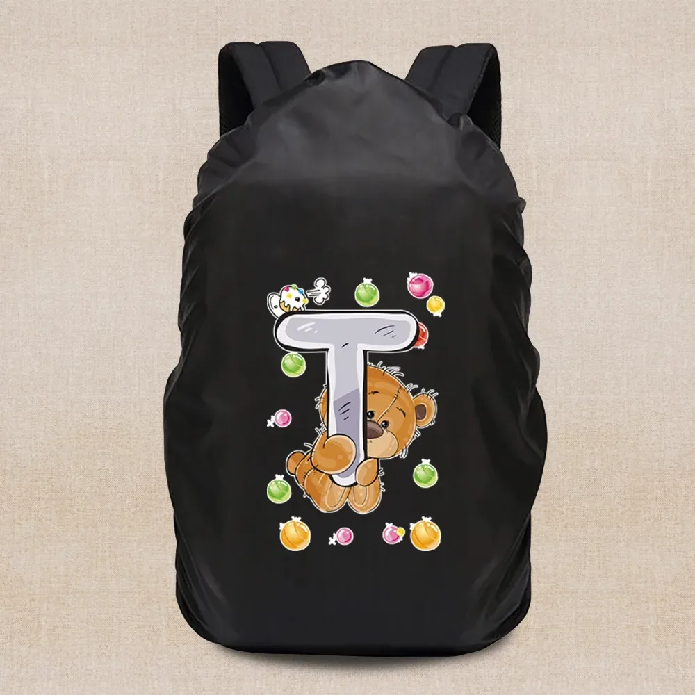 housse de pluie portable légère, housse de voyage série ours 20-70l, sac à dos de camping, étanche à la poussière, accessoires de voyage