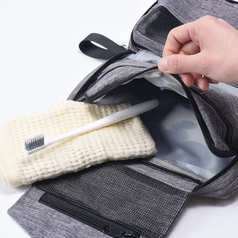 sac à cosmétiques suspendu pour hommes et femmes, organisateur de voyage multifonction, pochette de rangement de toilette et de maquillage, trousse de maquillage pliante pour esthéticienne