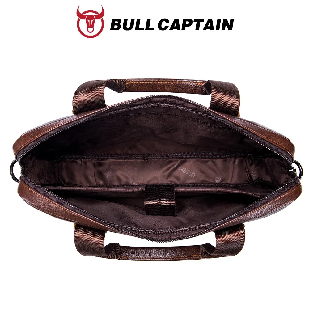 porte documents cuir véritable cuir vache marron géométrique fermeture éclair porte ordinateur voyage affaires hommes podsingle bandoulière amovible poches interieures