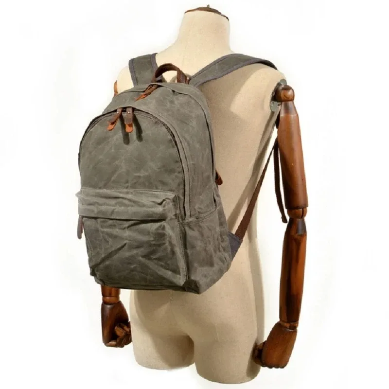 nouveaux sacs à dos unisexes en toile cirée imperméable de créateur, sacs à dos vintage pour hommes, sacs à dos de voyage antivol pour femmes, sacs d'école rétro