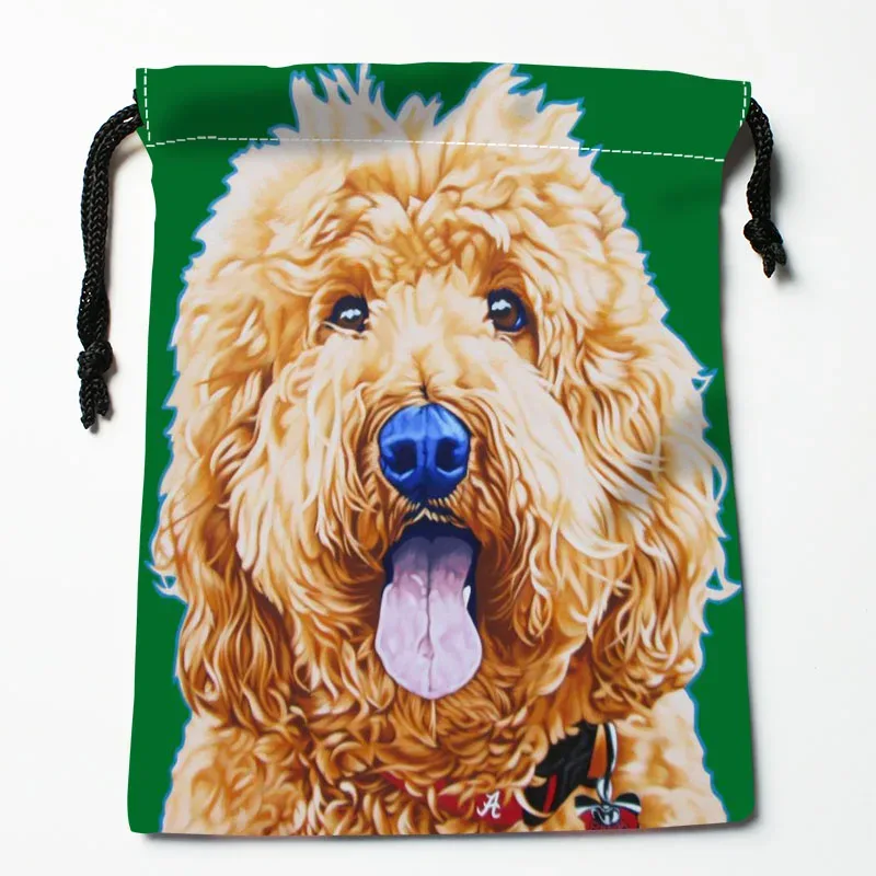 sac à cordon personnalisé pour peinture de chien shih tzu, 18x22cm, petit sac de voyage en tissu pour femmes, pochette cadeau de noël
