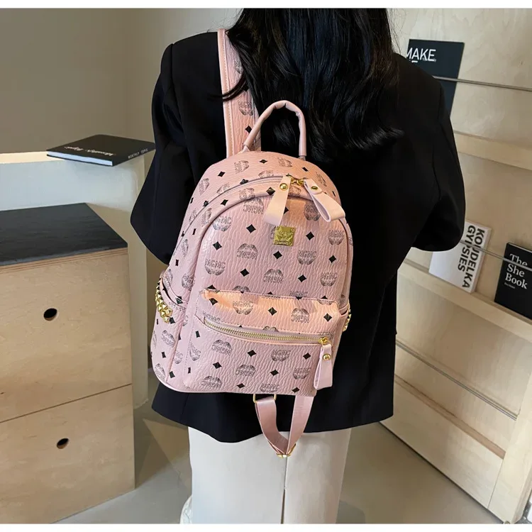 sac à dos imprimé rétro pour femmes, grande capacité, sac d'école de voyage à la mode, sac polyvalent et élégant pour femmes
