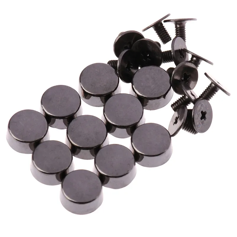 boutons vis métal noir argenté doré forme ronde plate accessoires couture fixation sac main bandoulière punk décoration diy projets travail manuel