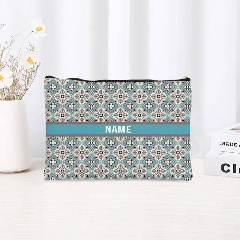 trousse de maquillage personnalisée pour femmes, pochette de rangement simple et fraîche, cadeau pour enseignant(e) ou étudiant(e), trousse à crayons pour femme, sacs de maquillage