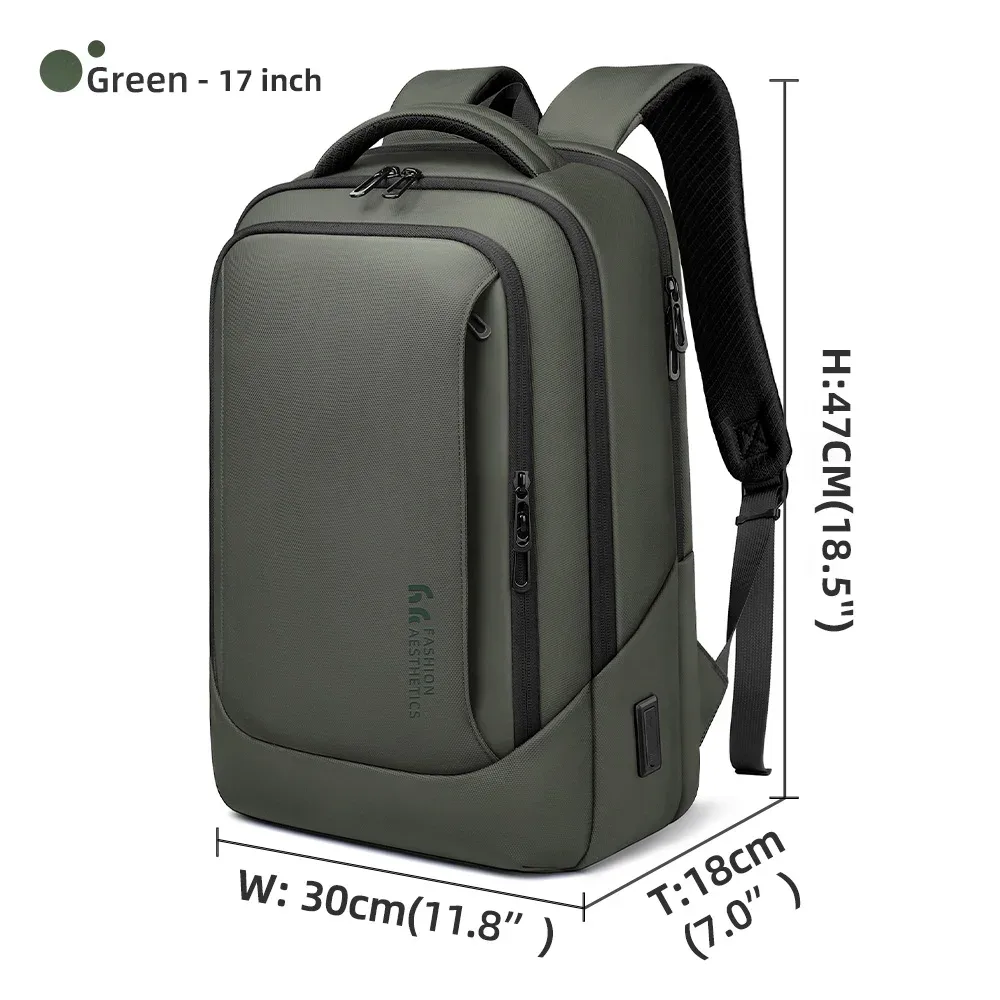 heroic knight – sac à dos multifonctionnel pour hommes, sac à dos pour ordinateur portable 15.6 pouces, étanche, grande capacité, pour le travail et les voyages, avec port usb