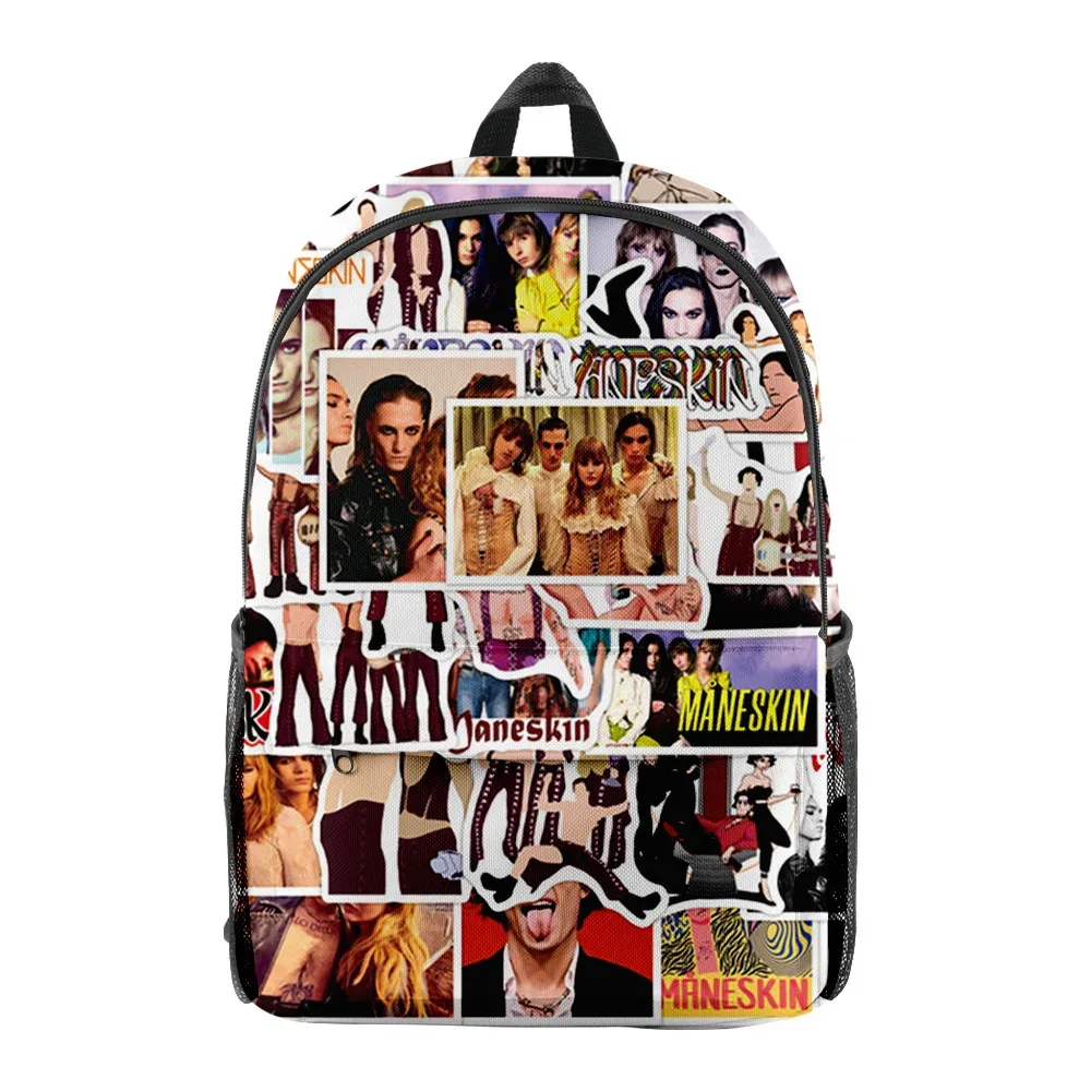 nouveauté de luxe cool classique maneskin élève bookbag sacs à dos pour ordinateur portable impression 3d oxford imperméable garçons/filles sacs à dos de voyage