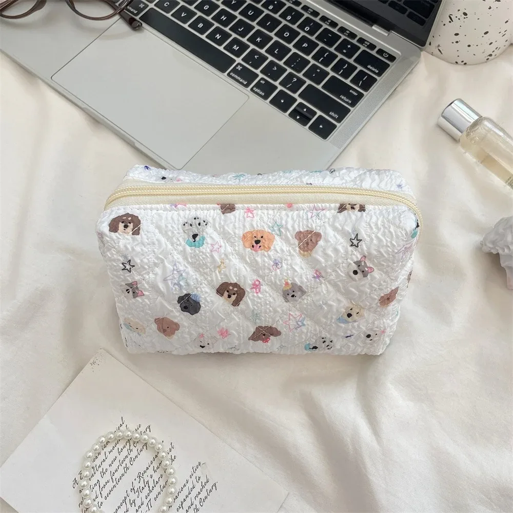 sac de maquillage à fleurs roses pour femmes, mignon, organisateur de voyage, pièces de monnaie cosmétiques, pochette pour filles, sacs à cosmétiques carrés à fermeture éclair de dessin animé mignon
