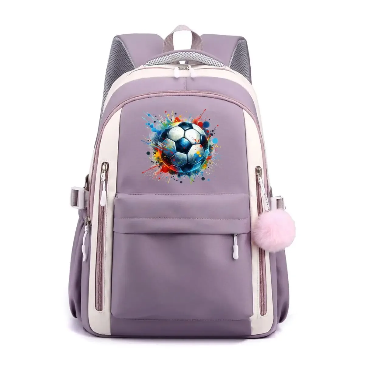 sac à dos tendance imprimé ballon de football pour étudiants, sac à dos de voyage en plein air pour femmes et hommes, sac à dos pour ordinateur portable, sacs d'école décontractés pour adolescents