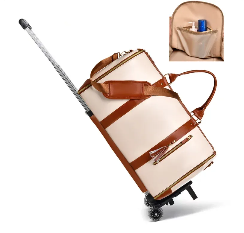 sacs à vêtements roulants pour femmes, sac à main de voyage avec roulettes, sac polochon pour vêtements, costume de voyage, sac de sport roulant