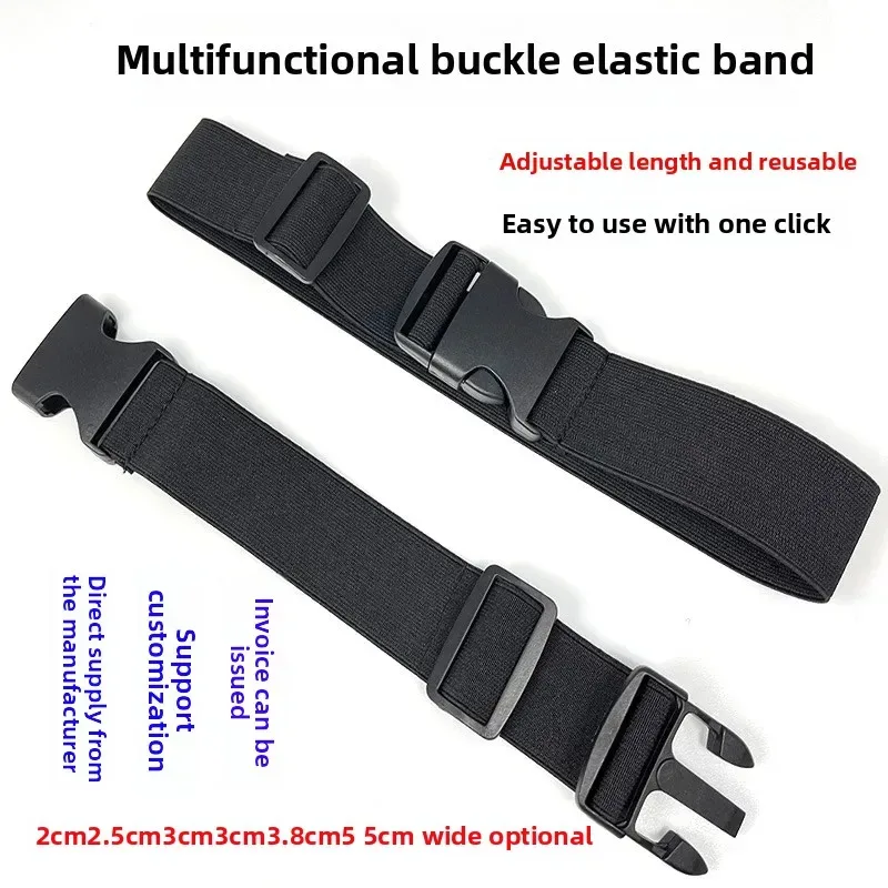sangle élastique réglable, boucle de ceinture de taille, sangle de rangement, sac à bagages fixe, bande de liaison en fiber de polyester fabriquée en chine