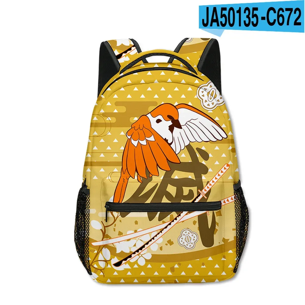 sac dos tissu oxford uni dessin animé géométrique multicouleurs triangles carreaux bandoulière arquée usage voyage