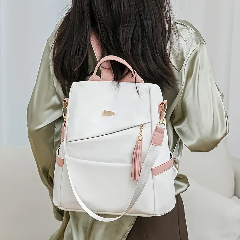sac à dos antivol pour femmes, nouvelle mode en cuir souple, double usage, grande capacité, voyage, double épaule, en vente, 2025