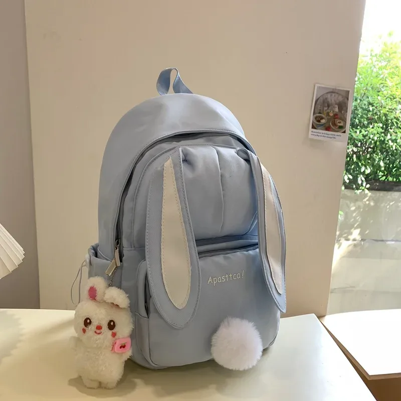 sac à dos pour filles, version coréenne, harajuku, pour lycéennes, style japonais, mignon, avec oreilles de lapin, sac à dos polyvalent pour le campus
