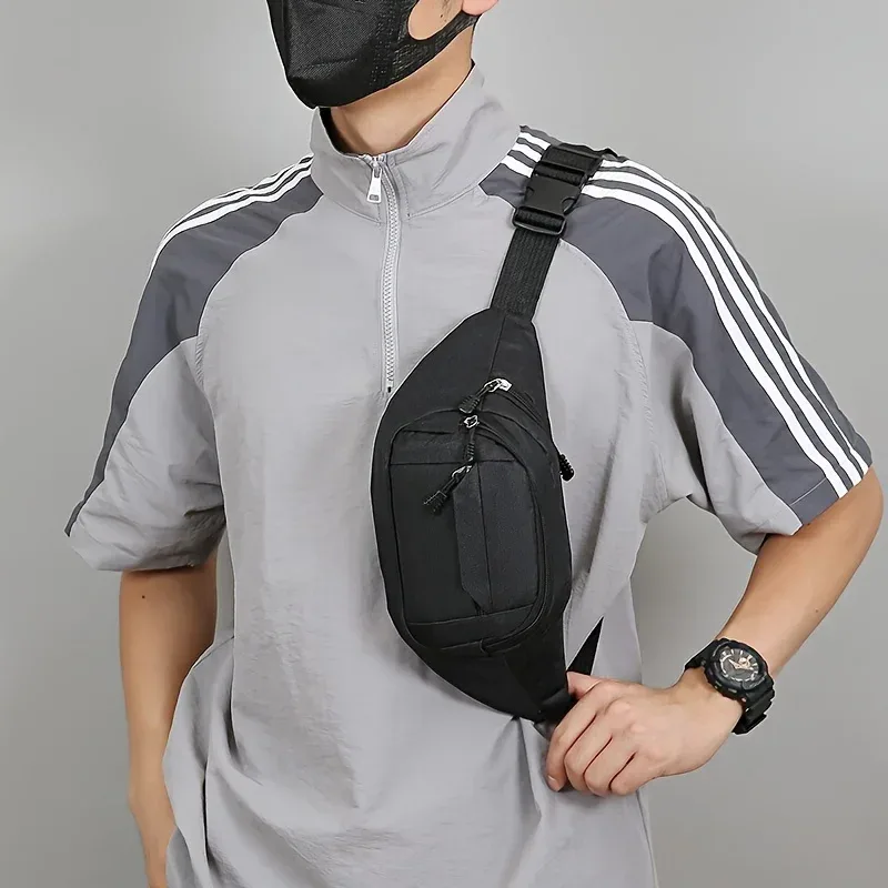 sac à bandoulière réglable, 1 pièce, design multi-poches, sac de taille pour sports de plein air, sac de voyage multifonctionnel