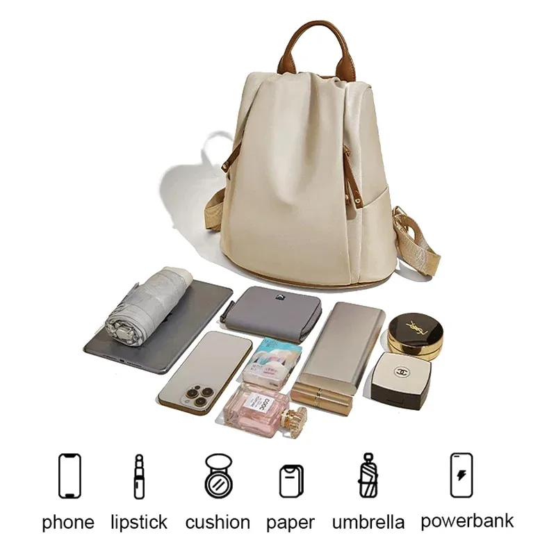 sac à dos en tissu foxer pour femme 2026 – sac à bandoulière tendance avec poignée supérieure pour étudiantes – cadeau idéal pour les universitaires