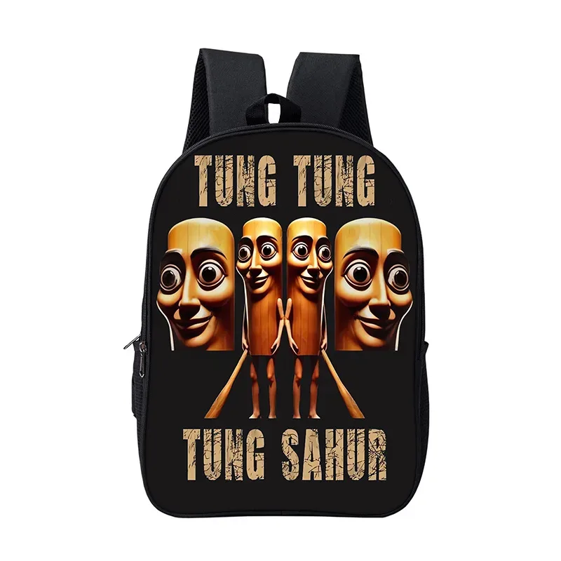 sac à dos scolaire pour garçons et filles, durable et souple, pour livres, motif dessin animé, anime, jeu, style italien brainrot, pour enfants