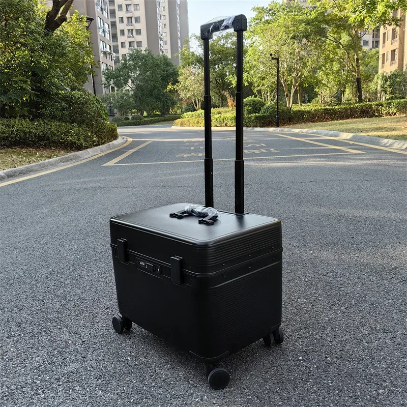 valise de voyage à ouverture supérieure 18/20 pouces, boîtier de chariot d'embarquement avec cadre en alliage d'aluminium, bagages roulants pc + matériau abs