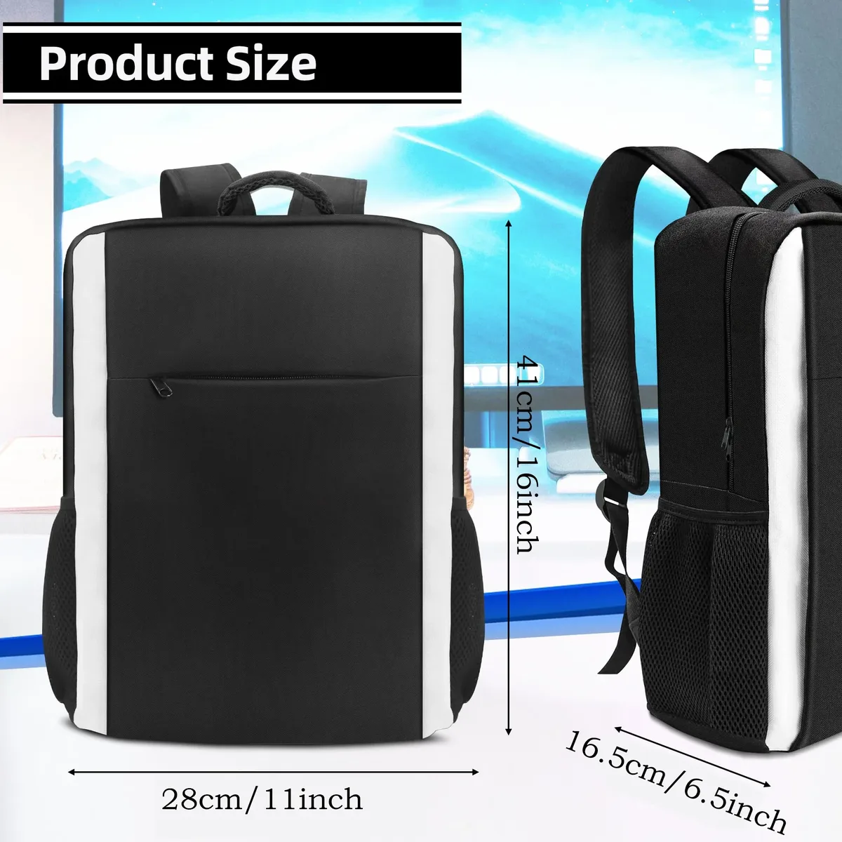 sac à dos pour console ps5, sac de transport ps5 à protection intégrale, sac de rangement ps5 grande capacité pour deux manettes