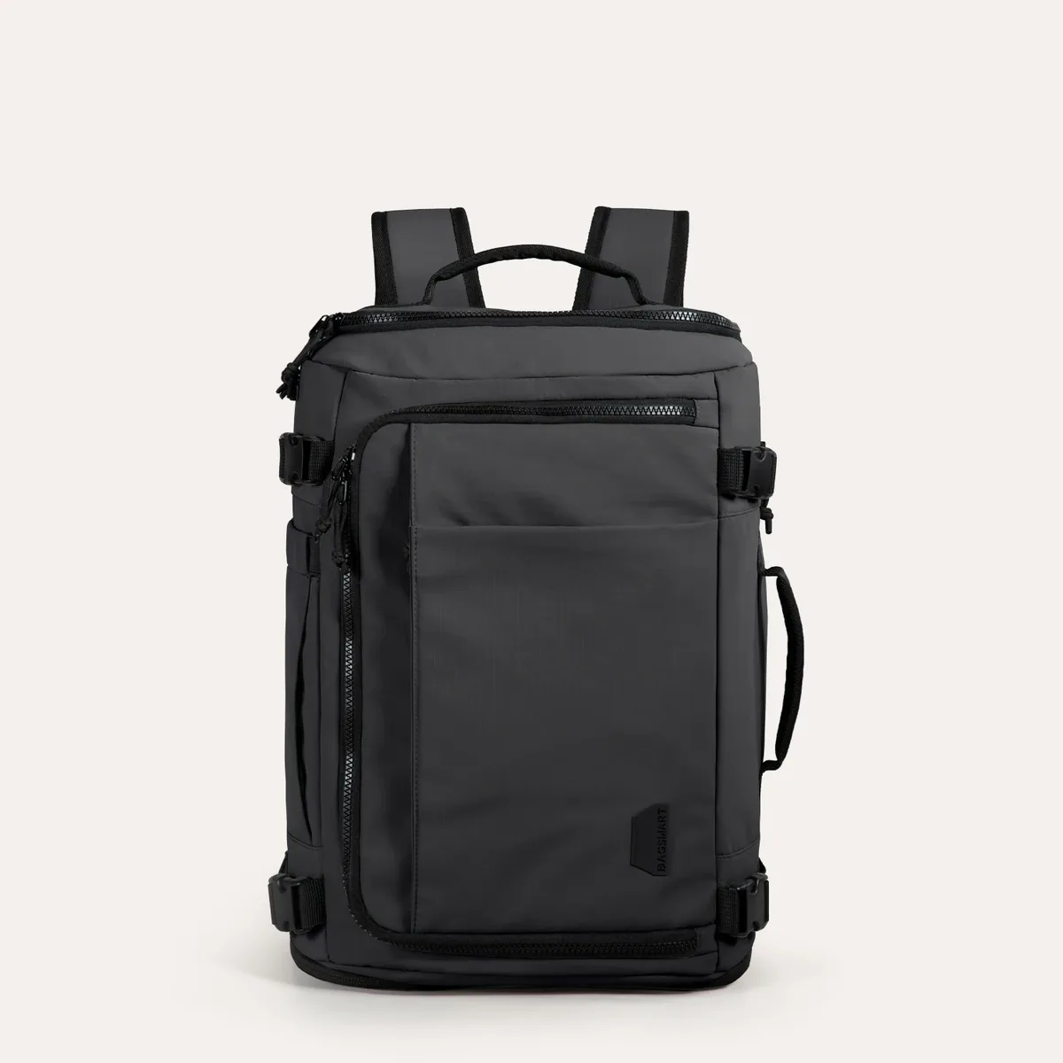 sac dos pvc beige clair poches multiples compression souple usage voyage sport ecole shopping antivol étanche