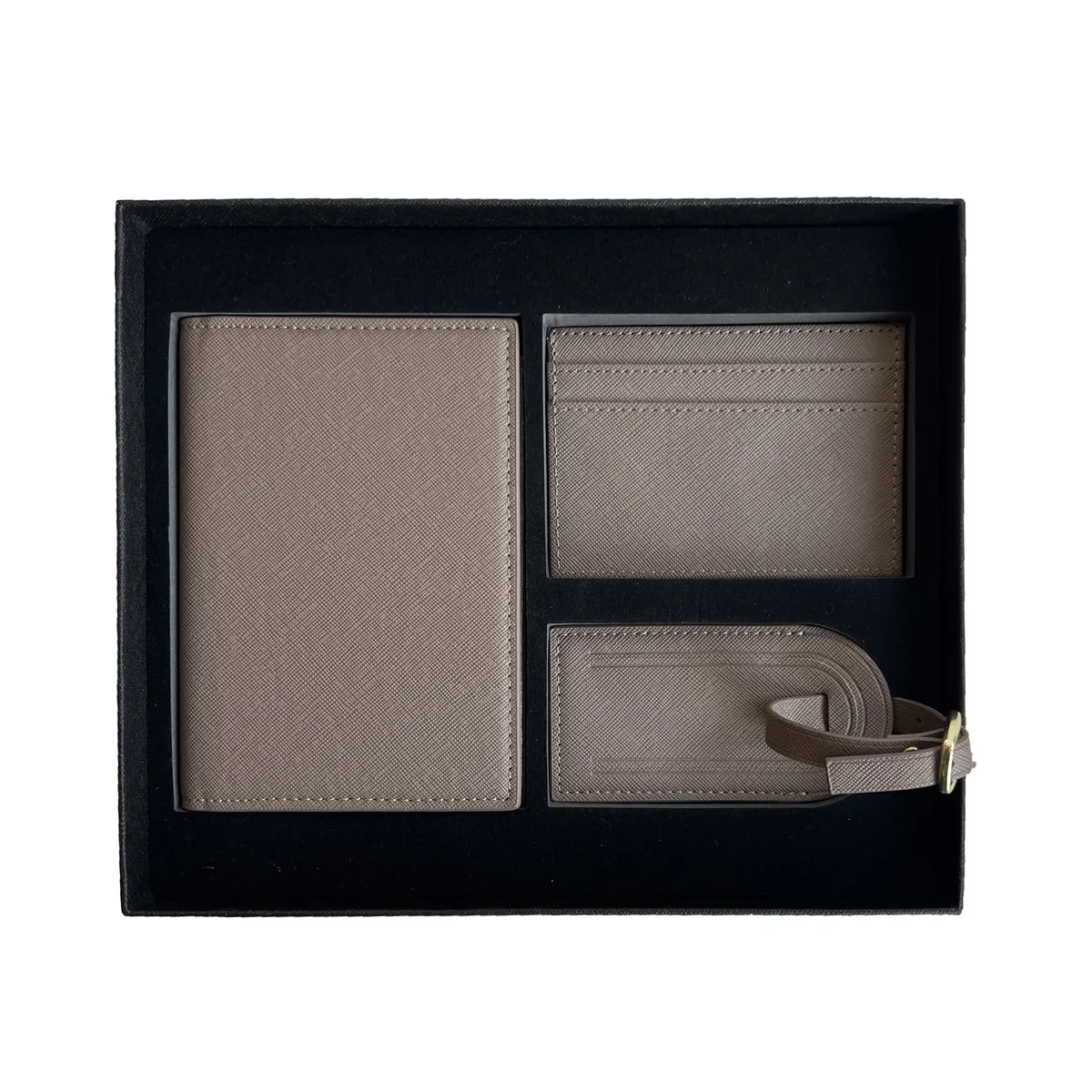 coffret cadeau personnalisé avec initiales gratuites, housse de passeport en cuir de crocodile, étiquette de bagage, porte-cartes, accessoires de voyage