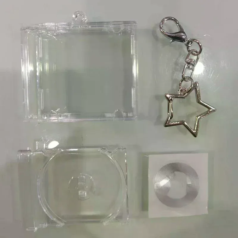 1 pièce mini fonction nfc cd disque étui sac porte-clés à breloques périphérique album commémoratif idole porte-clés bricolage sac à dos accessoires