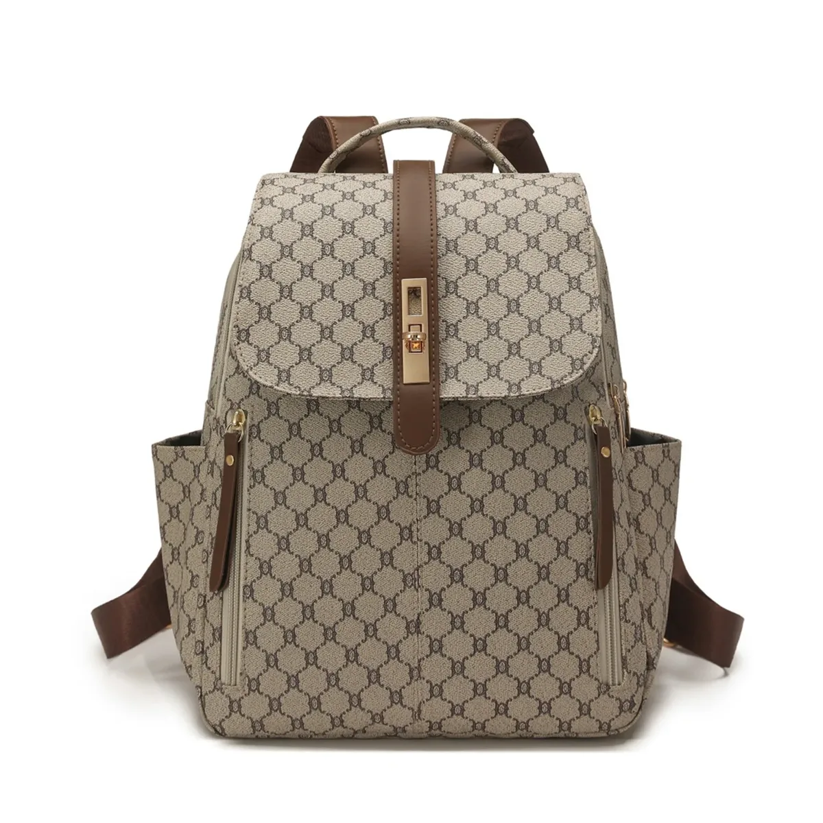 sac à dos de voyage décontracté grande capacité à motif floral pour femme, nouveau style 2026, sac de travail quotidien pour trajets urbains, minimaliste en pu