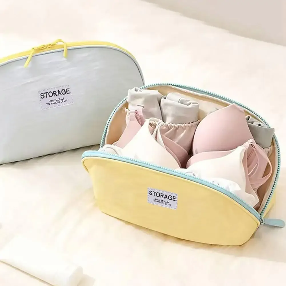 Sac de rangement pliable pour sous-vêtements de voyage, en tissu doux, organisateur de soutien-gorge et de lingerie, pochette portable pour vêtements de voyage pour femmes, idéal pour les voyages et les dortoirs