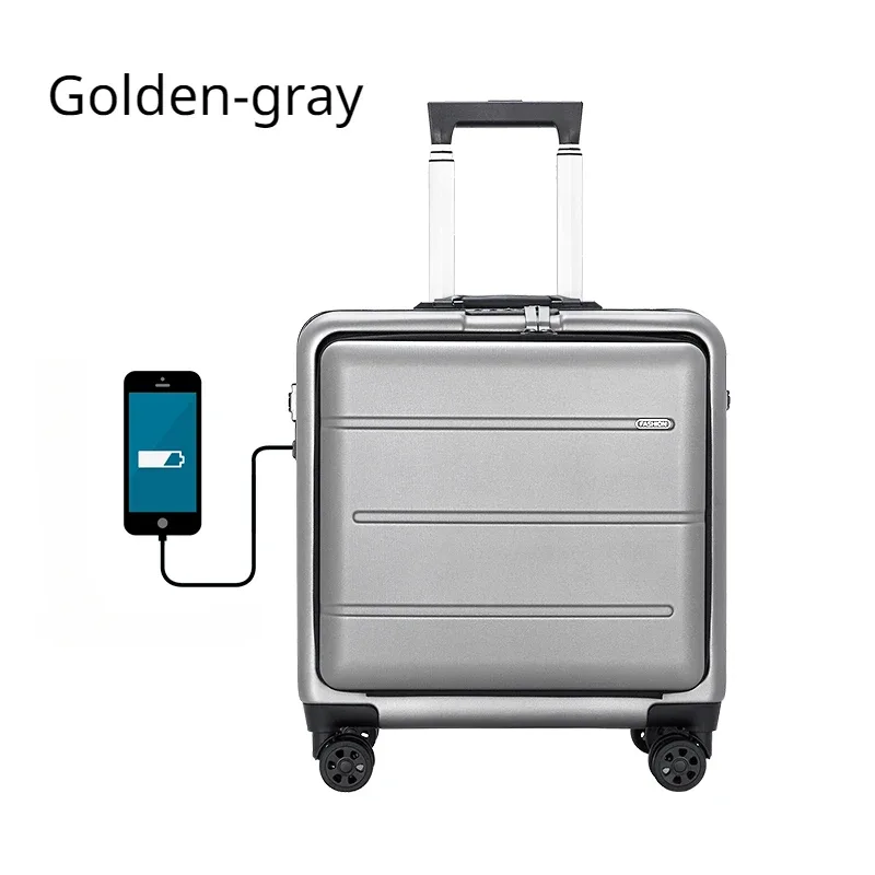 valise pc roulettes toupies gris bleu argent unisexe voyage affaires travels suitcase trolley bagage