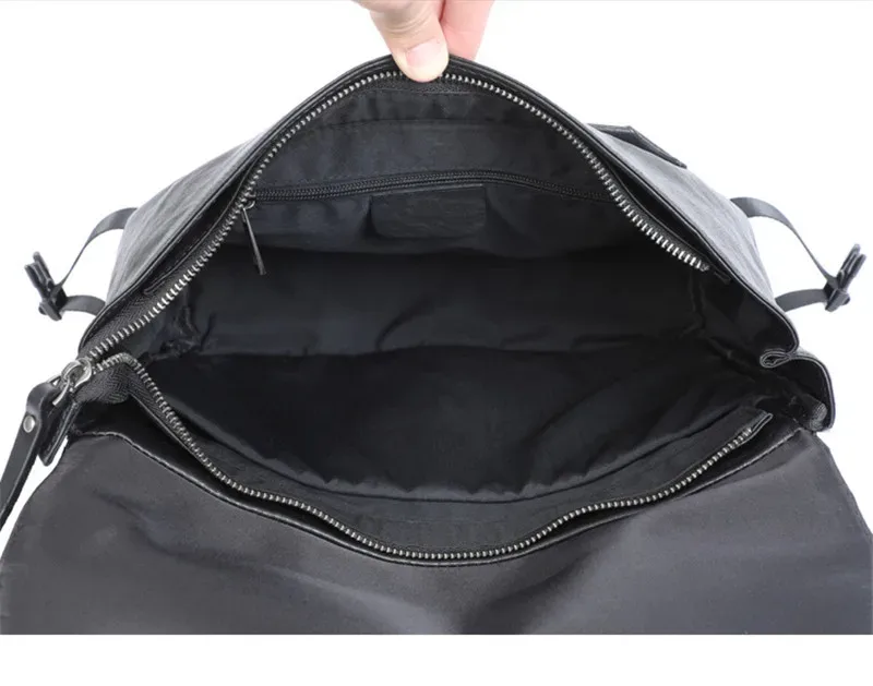 pndcloser-sac à main en cuir group naturel pour homme, sacoche de travail noire, étui à bombes, design de luxe, mode décontractée