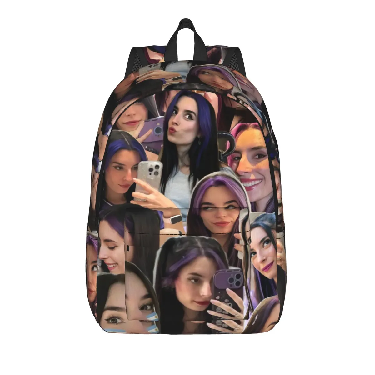 sac à dos orange hug star art lyna vallejos, sacs à dos de randonnée unisexes en polyester, grands sacs d'école décontractés