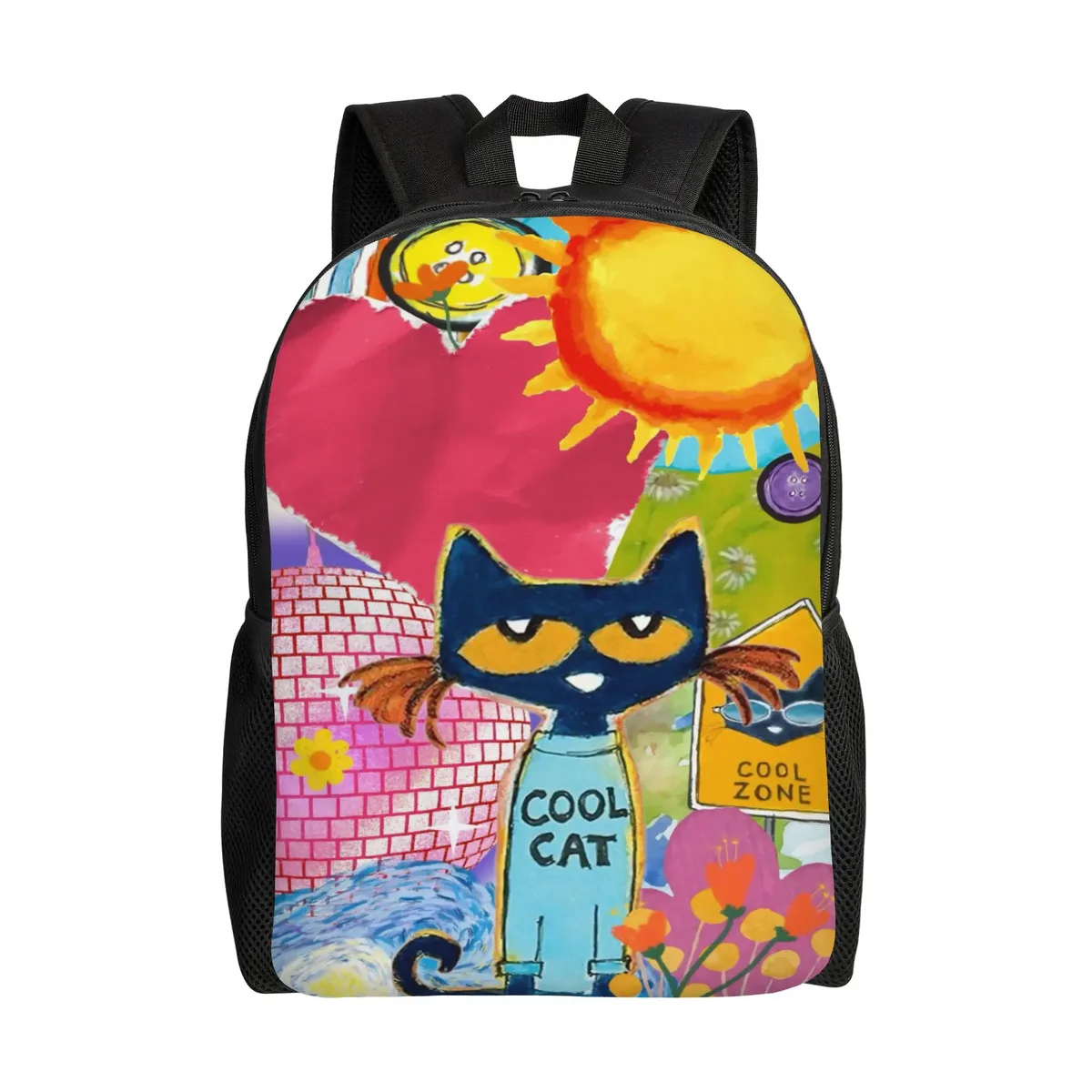 sac à dos classique petes cartoon cats, cadeau idéal pour le lycée, les affaires, sac à dos mignon pour hommes et femmes, sacs en toile pour l'université.