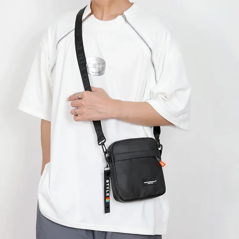 mini sac à bandoulière simple pour hommes, sac latéral pour téléphone, sac à bandoulière décontracté étanche en cuir pu, petits sacs à bandoulière d'affaires