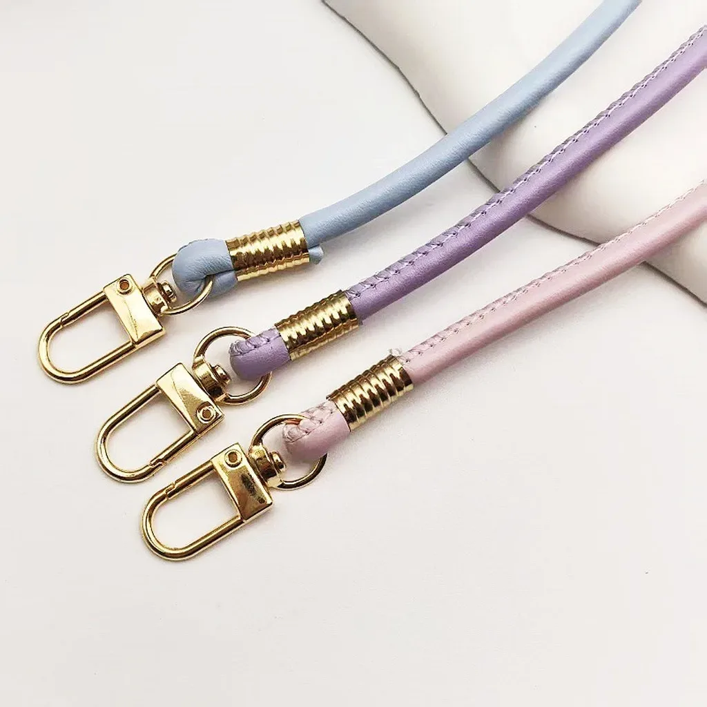 nouvelle sangle de remplacement fine et ronde en cuir pu, couleur unie, pour sac bandoulière ou croisé, longue de 120 cm, accessoire cordon de téléphone