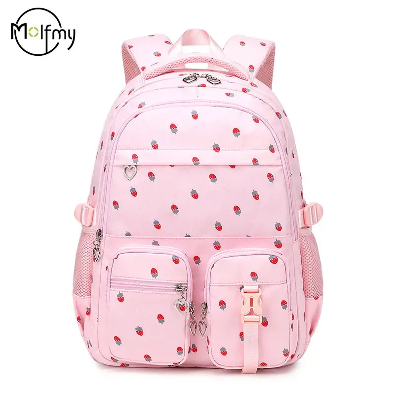 sac dos nylon fraise rouge blanc rose violet beige imperméable bandoulière poche téléphone voyager école