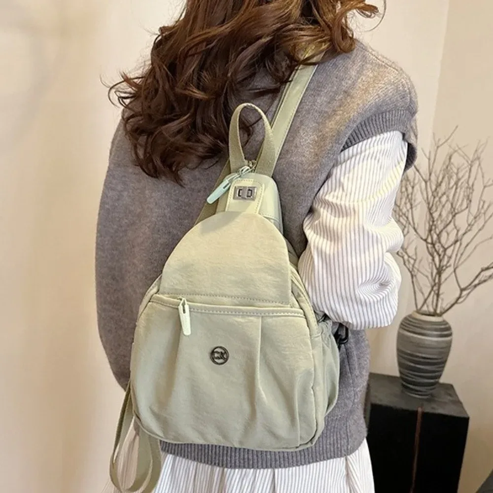 sac à dos polyvalent en nylon, sac à bandoulière étanche de grande capacité, sac de poitrine léger multifonctionnel, sac polochon