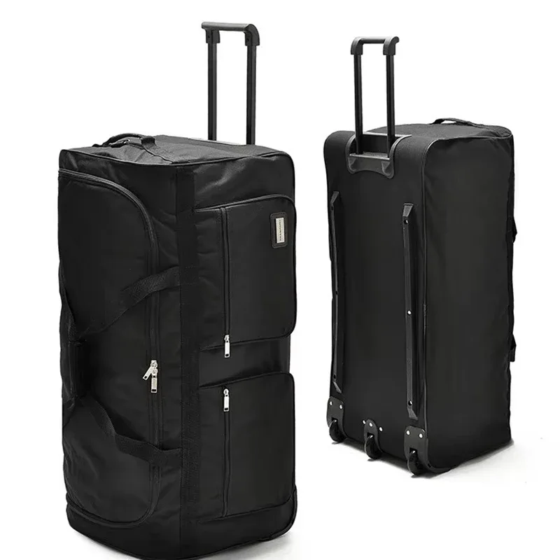 valise à roulettes grande capacité 32-40 pouces, sac de voyage imperméable en tissu oxford avec roulettes, sac de voyage à roulettes