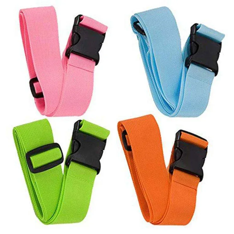 sangle de bagage en nylon réglable, 2 pièces, sangle à boucle pour valise de voyage, accessoires de voyage, emballage de valise, ceinture de sécurité